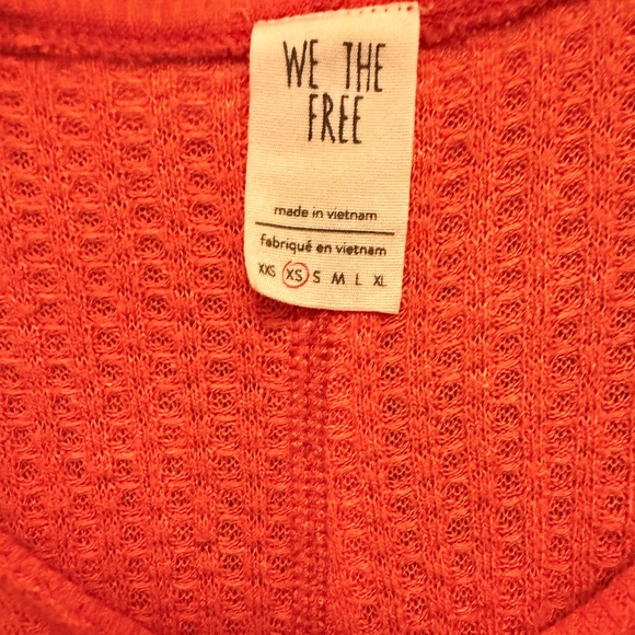 Free People We the Free Catalina Orange Long Sleeve Thermal Top - Picture 12 of 13